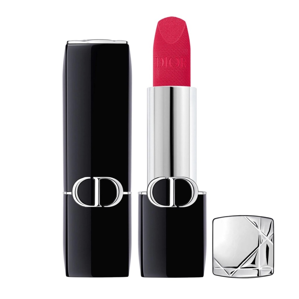 💎 DIOR Rouge Dior Refillable Lipstick in Color 784 Rouge Rose New & Full-Size